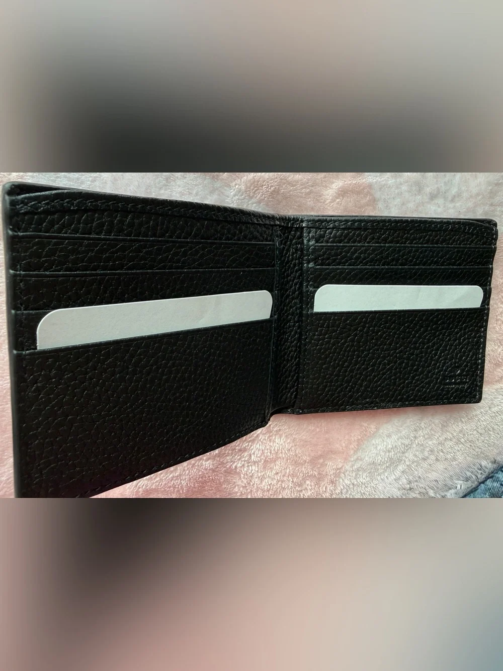 Gucci Embossed Interlocking G Leather Black Jumbo Wallet NWOT